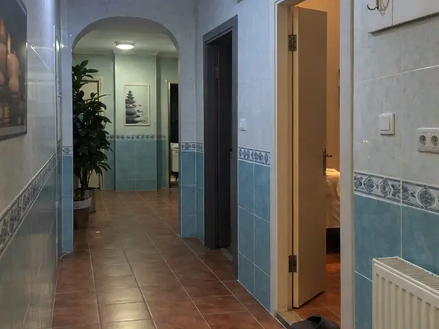 Kemerli girişli, bitkili salon koridoru — Kasımpaşa, Masaj Salonun
